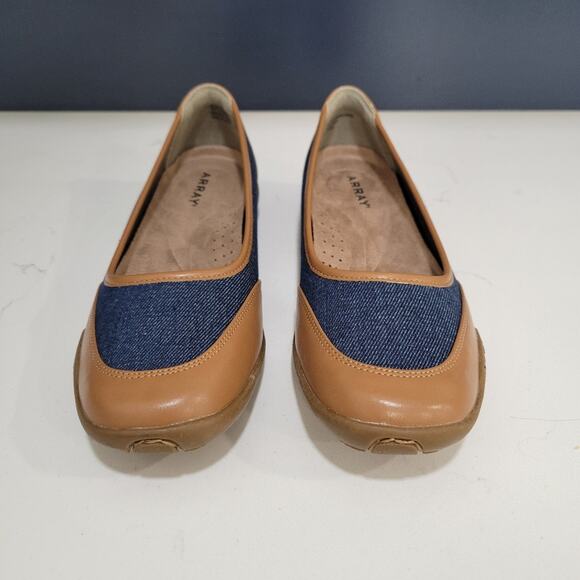 Array Cascade Ballet Flats Slip On Two Toned Upper Size 8 Narrow - Picture 4 of 10